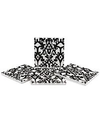Thirstystone Samara Black Ikat 4-Pc. Coaster Set