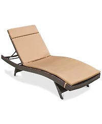 Outdoor Wicker Adjustable Chaise Lounge with Cushion