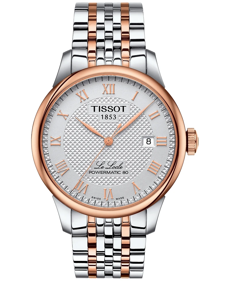 Tissot Men's Swiss Automatic Le Locle Two-Tone Stainless Steel Bracelet Watch 39mm
