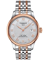 Tissot Men's Swiss Automatic Le Locle Two-Tone Stainless Steel Bracelet Watch 39mm
