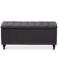 Kaylee Button-Tufted Storage Ottoman Bench