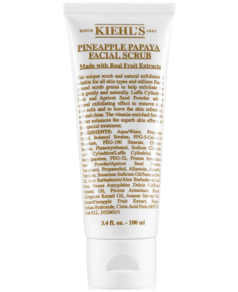 Kiehl's Since 1851 Pineapple Papaya Facial Scrub, 3.4-oz.