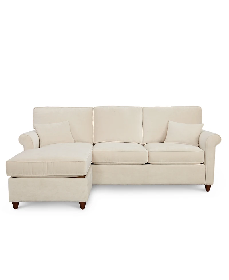 Lidia 82" Fabric 2-Pc. Reversible Chaise Sectional Sofa with Storage Ottoman, Created for Macy's