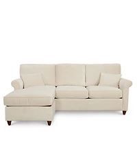 Lidia 82" Fabric 2-Pc. Reversible Chaise Sectional Sofa with Storage Ottoman, Created for Macy's