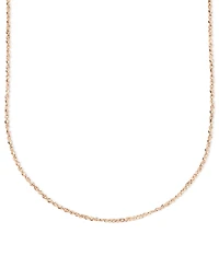Italian Gold 14k Rose Gold Necklace, 16" Perfectina Chain (1-1/8mm)