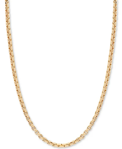 18" Round Box Link Chain Necklace (1-1/2 mm) in 14k Gold