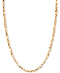 18" Round Box Link Chain Necklace (1-1/2 mm) in 14k Gold