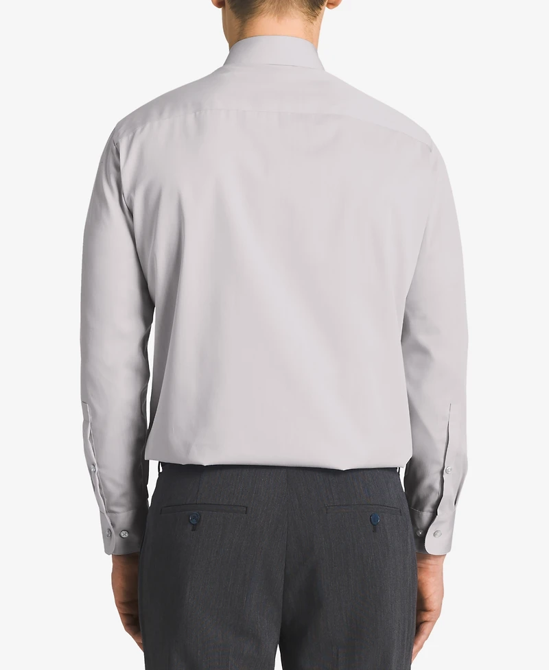 Calvin Klein Steel Men's Classic-Fit Non-Iron Performance Herringbone Dress Shirt