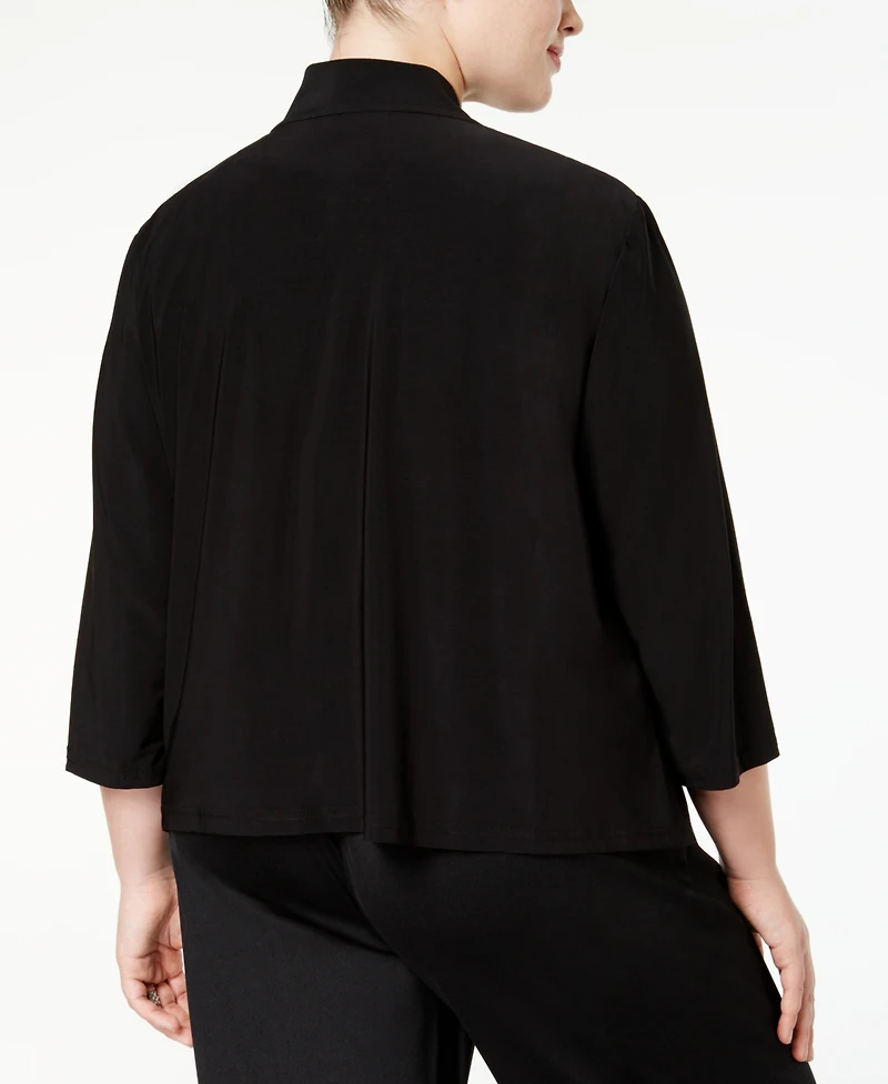 R&M Richards Plus Cardigan, Beaded Open Front