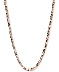 14k Rose Gold Necklace, 18" Wheat Chain (9/10mm)