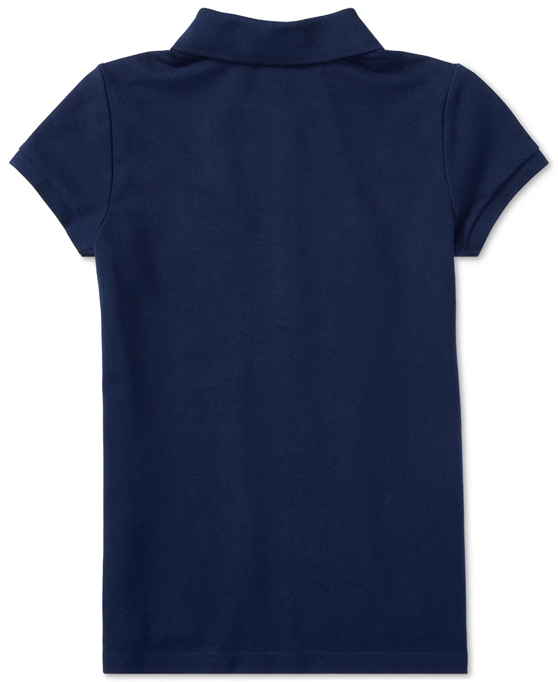 Polo Ralph Lauren Girls 2T-6X Short Sleeve Stretch Cotton Mesh Shirt