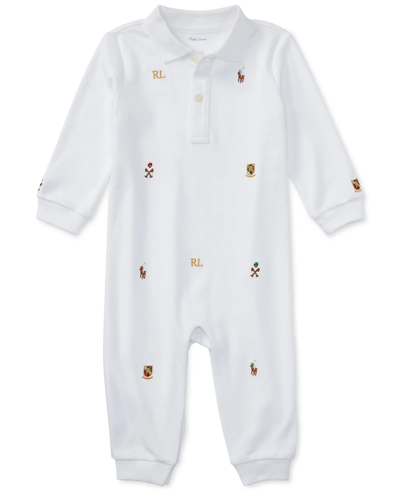 Polo Ralph Lauren Baby Boys Embroidered Cotton Coverall