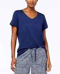 Hue Women' Sleepwell Solid / V-Neck T-Shirt with Temperature Regulating Technology