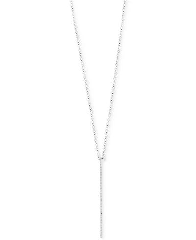 Pave Rose by Effy Diamond Vertical Bar Pendant Necklace (1/8 ct. t.w.) 14k Rose, Yellow, and White Gold