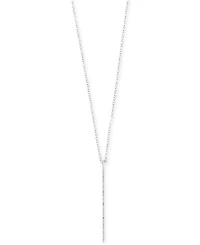 Pave Rose by Effy Diamond Vertical Bar Pendant Necklace (1/8 ct. t.w.) 14k Rose, Yellow, and White Gold