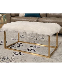 Jameson Faux Fur Ottoman