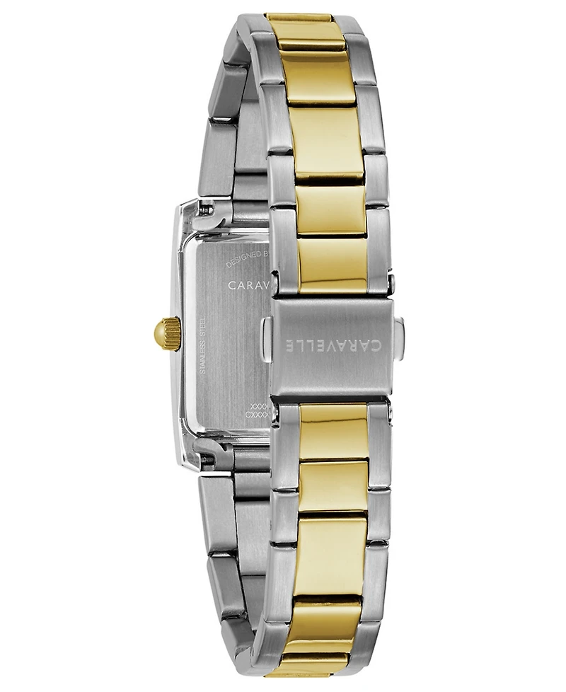 Caravelle Designed by Bulova Women's Two-Tone Stainless Steel Bracelet Watch 21x33mm