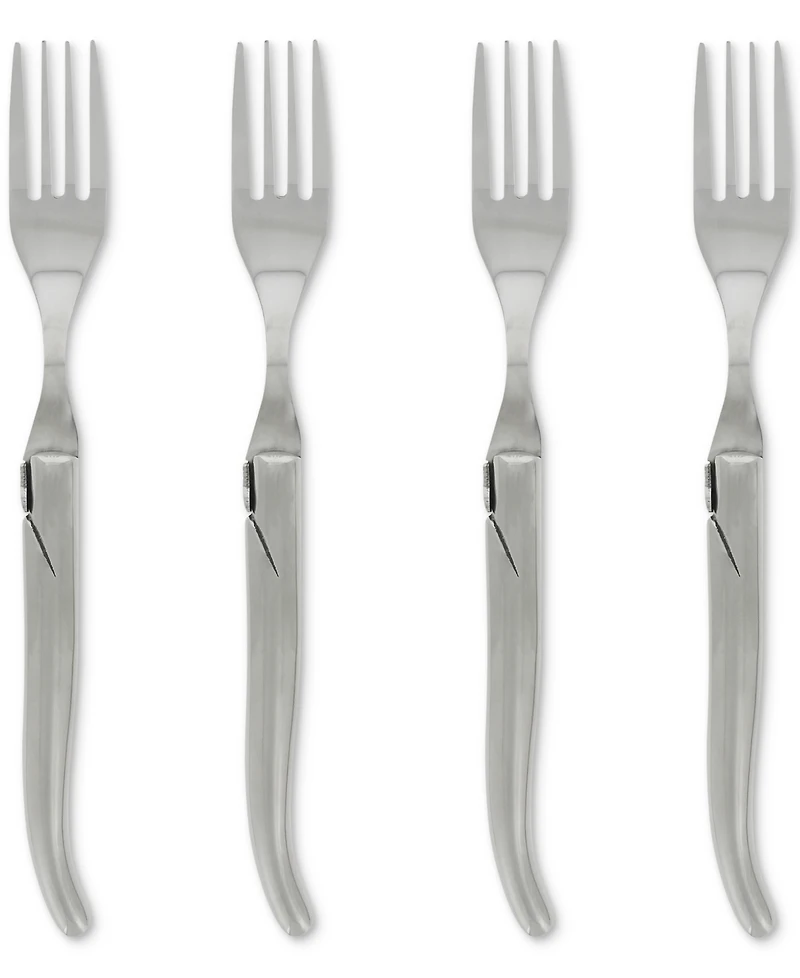 French Home Laguiole Connoisseur Solid Stainless Steel Steak Forks, Set of 4