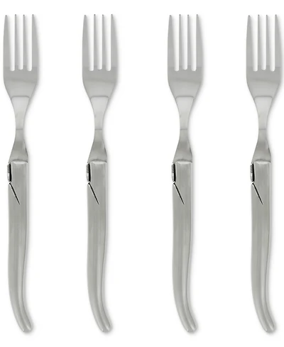 French Home Laguiole Connoisseur Solid Stainless Steel Steak Forks, Set of 4