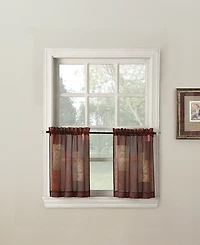 Eden Inspirational Patchwork Semi-Sheer Rod Pocket Kitchen Curtain Valance