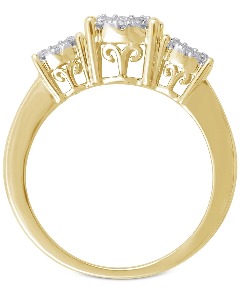 Diamond Three Stone Engagement Ring (3/4 ct. t.w.) 14k White, Yellow or Rose Gold