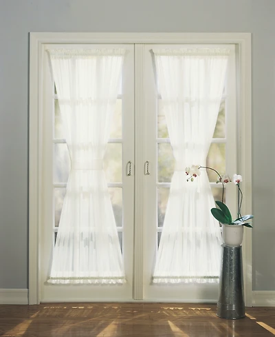 Sheer Voile Rod Pocket Door Curtain Panel