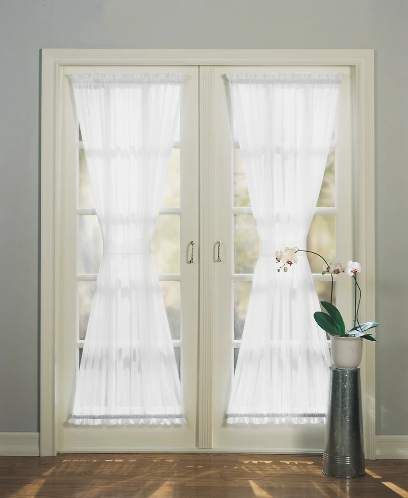 Sheer Voile Rod Pocket Door Curtain Panel