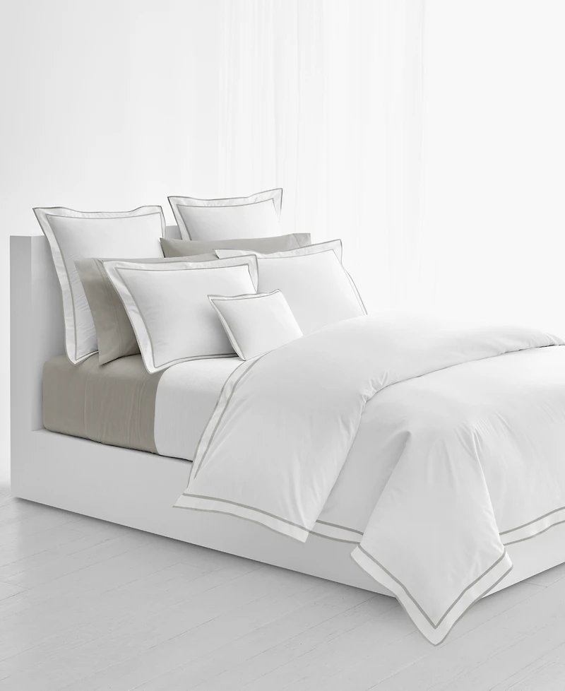 Lauren Ralph Lauren Spencer Sateen Border Duvet Cover Set, Full/Queen