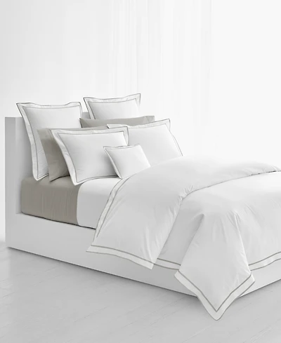 Lauren Ralph Lauren Spencer Sateen Border Duvet Cover Set, Full/Queen