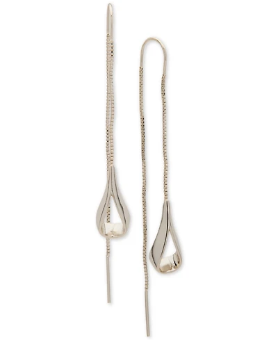 Dkny Gold-Tone Open Teardrop Threader Earrings