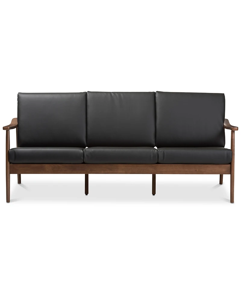 Ambelin 72" Faux Leather Sofa