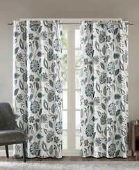 Camille Jacquard Printed Room Darkening Curtain Panel