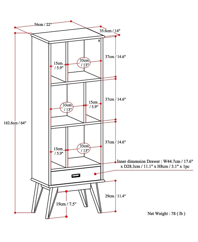 Ednie Bookcase