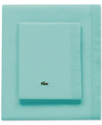 Lacoste Home Solid Cotton Percale Sheet Set