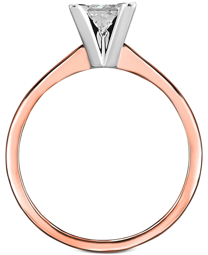Diamond (1 ct. t.w.) Princess Engagement Ring 14k White, Yellow or Rose Gold