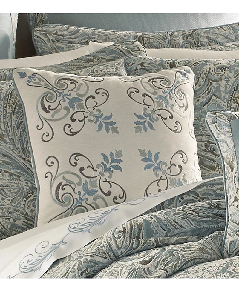 J Queen New York Giovani Embroidered Decorative Pillow, 18" x 18"