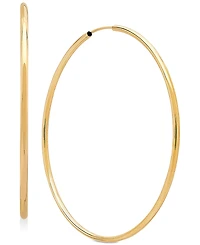 Polished Continuous Hoop Earrings in 14k Gold