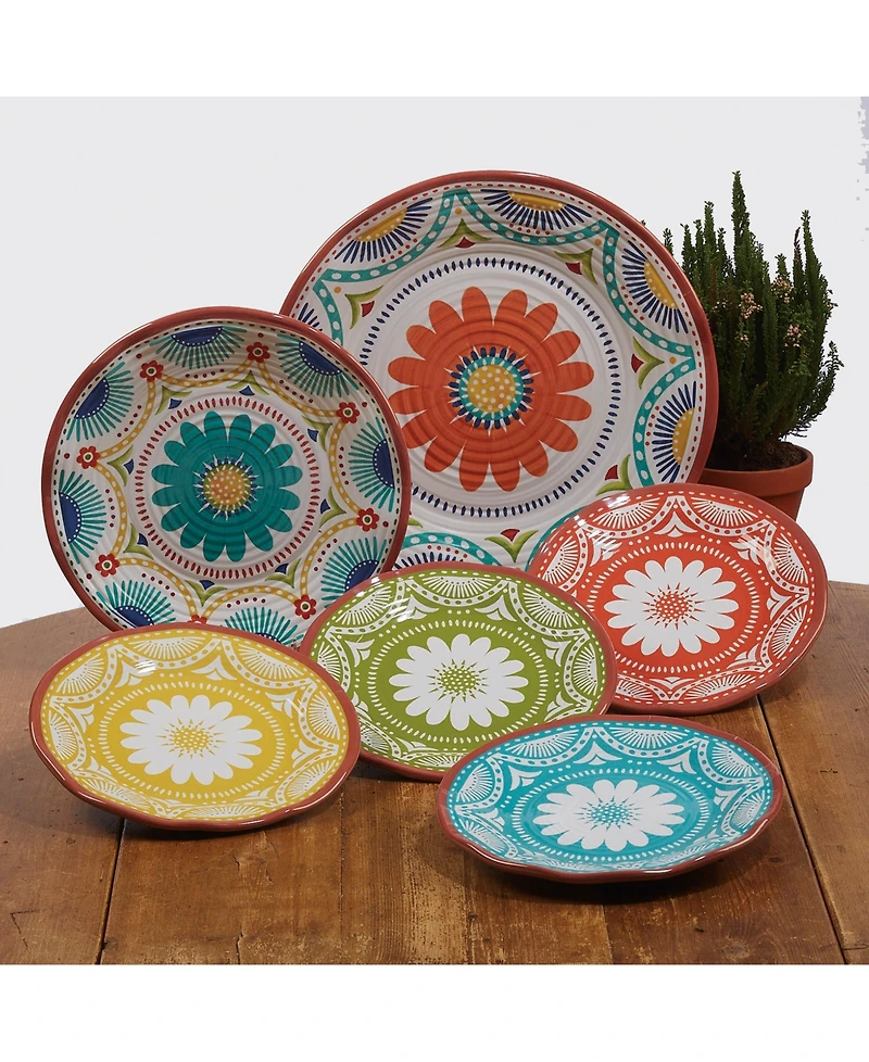 Certified International Vera Cruz Melamine 12 Piece Dinnerware Set