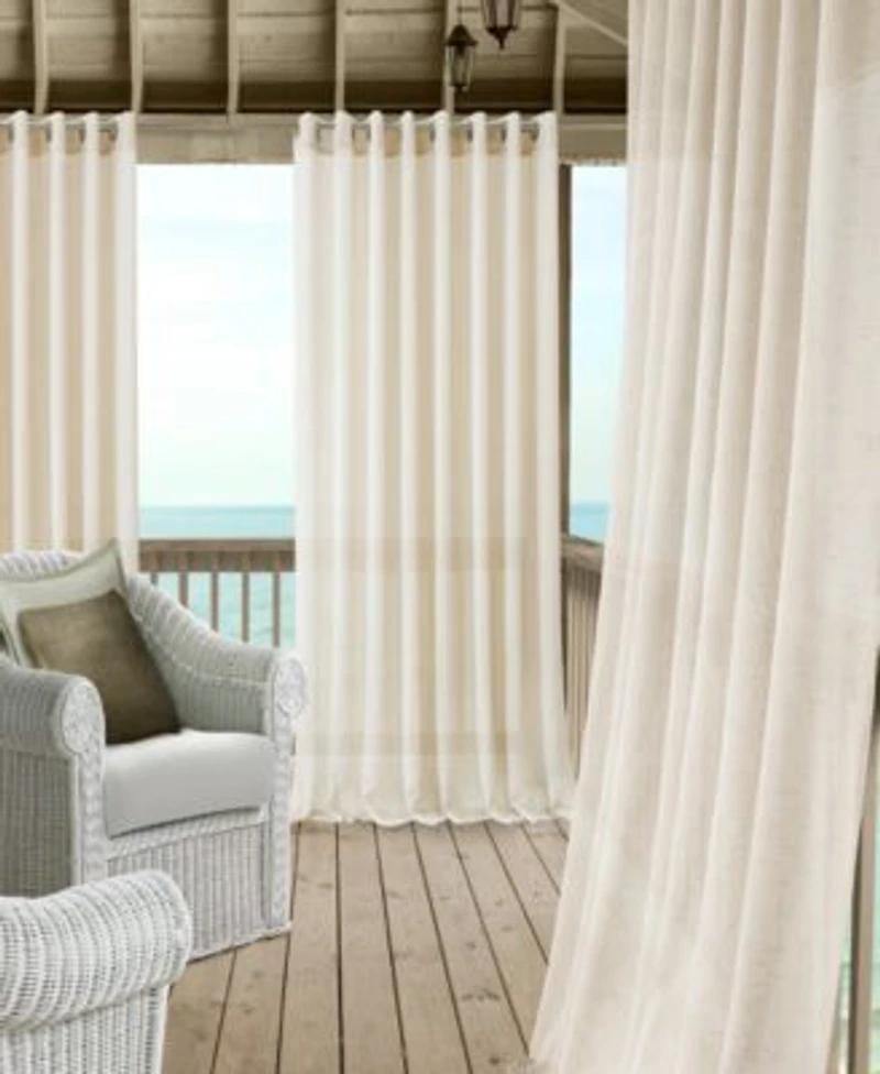 Elrene Home Fashions Carmen Sheer Extra Wide Indoor Outdoor Sheer Window Curtain