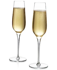 Nambe Vie Champagne Flutes, Set of 2