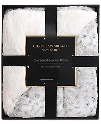 Christian Siriano Snow Leopard Luxury Faux-Fur Throw, 60" x 70"