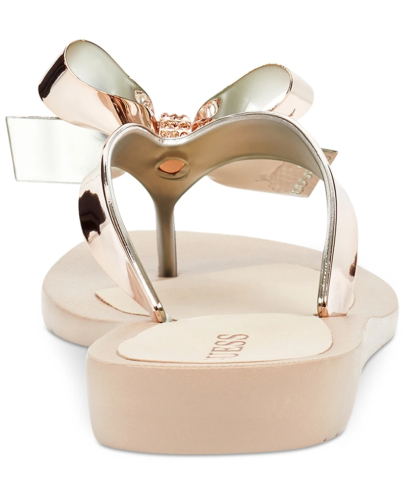 Guess Women's Tutu Eva Fashion Bow Detail Flip Flop Sandals