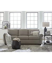 Orid 84" Leather Roll Arm Sofa, Created for Macy's