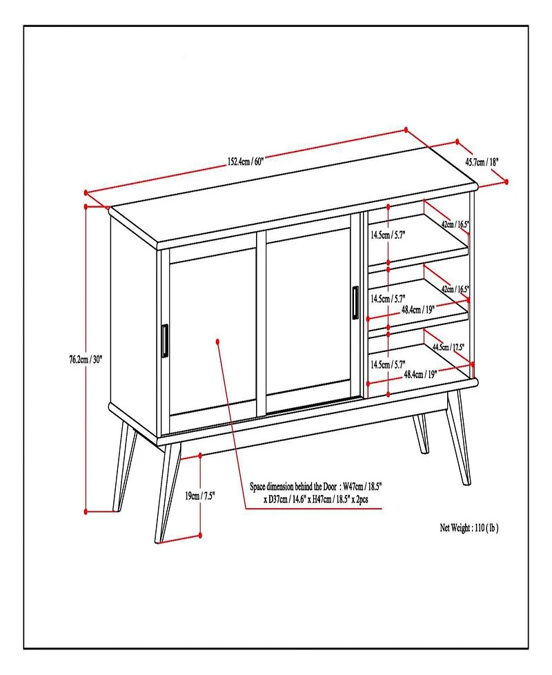 Ednie Medium Media Stand