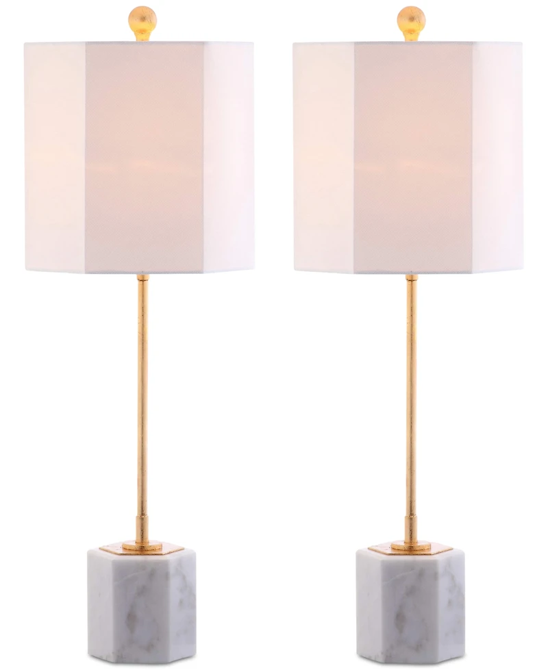 Safavieh Set of 2 Magdalene Marble Table Lamps