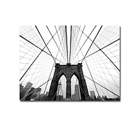 Nina Papiorek 'Nyc Brooklyn Bridge' 35" x 47" Canvas Wall Art