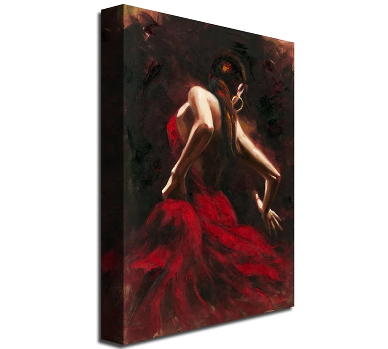 Antonio 'Flamenco Dancer' 22" x 32" Canvas Art Print