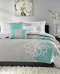 Madison Park Lola Reversible 6-Pc. Quilt Set, King/California King