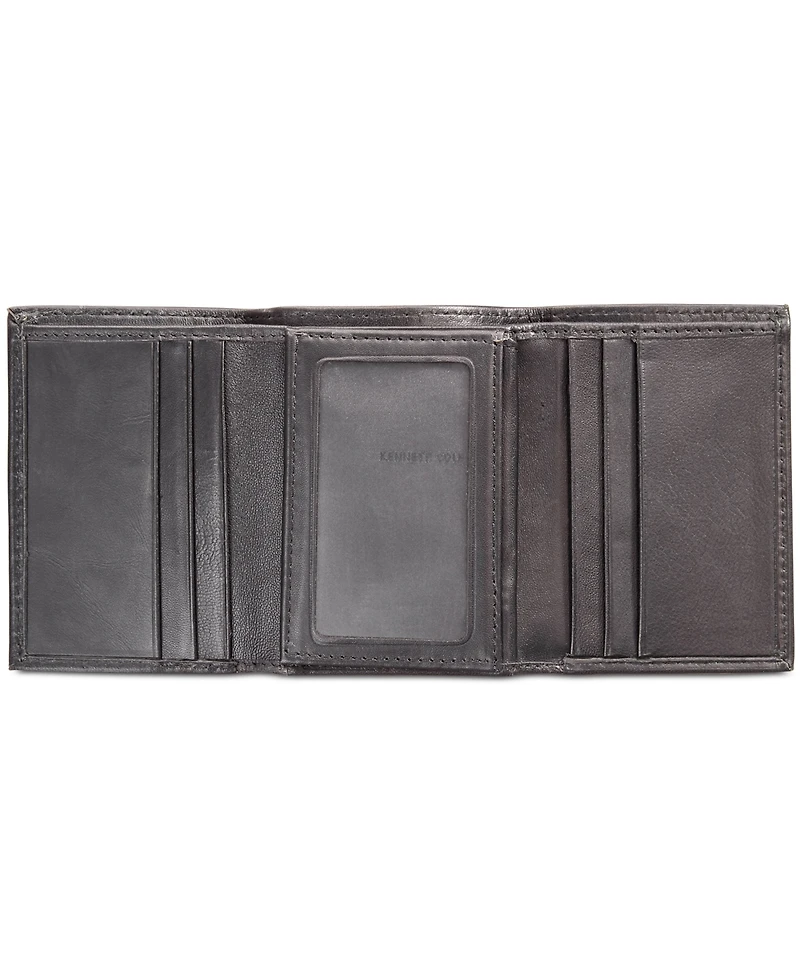 Kenneth Cole Reaction Men's Nappa Leather Extra-Capacity Tri-Fold Wallet