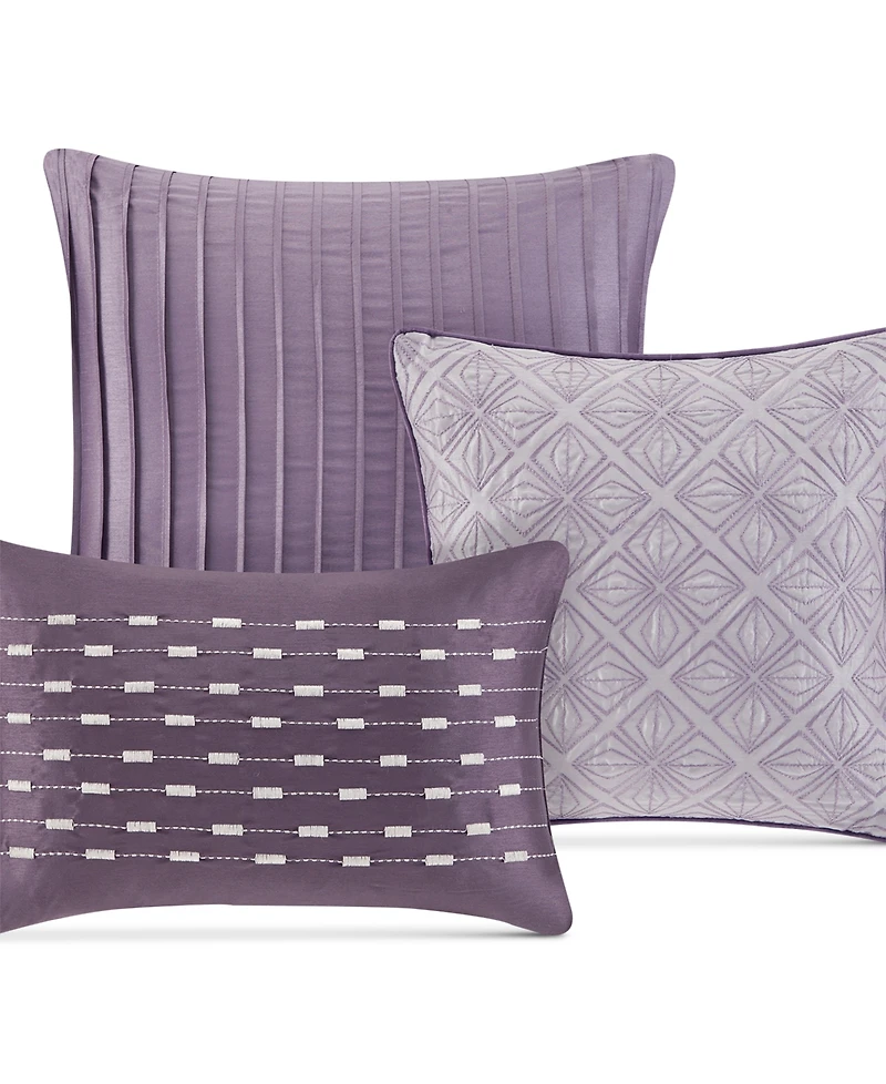 Madison Park Biloxi Geometric Jacquard 6-Pc. Duvet Cover Set, King/California King